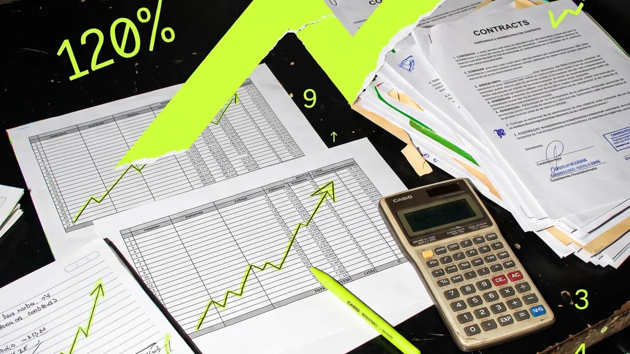 Composição editorial financeira representando a Rafa Investe